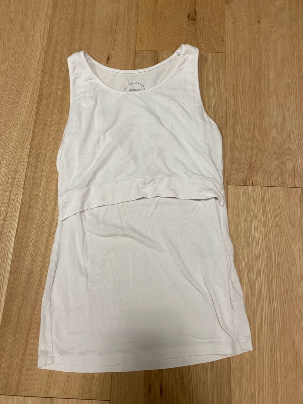 Seraphine White Nursing Tank Top